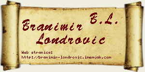 Branimir Londrović vizit kartica